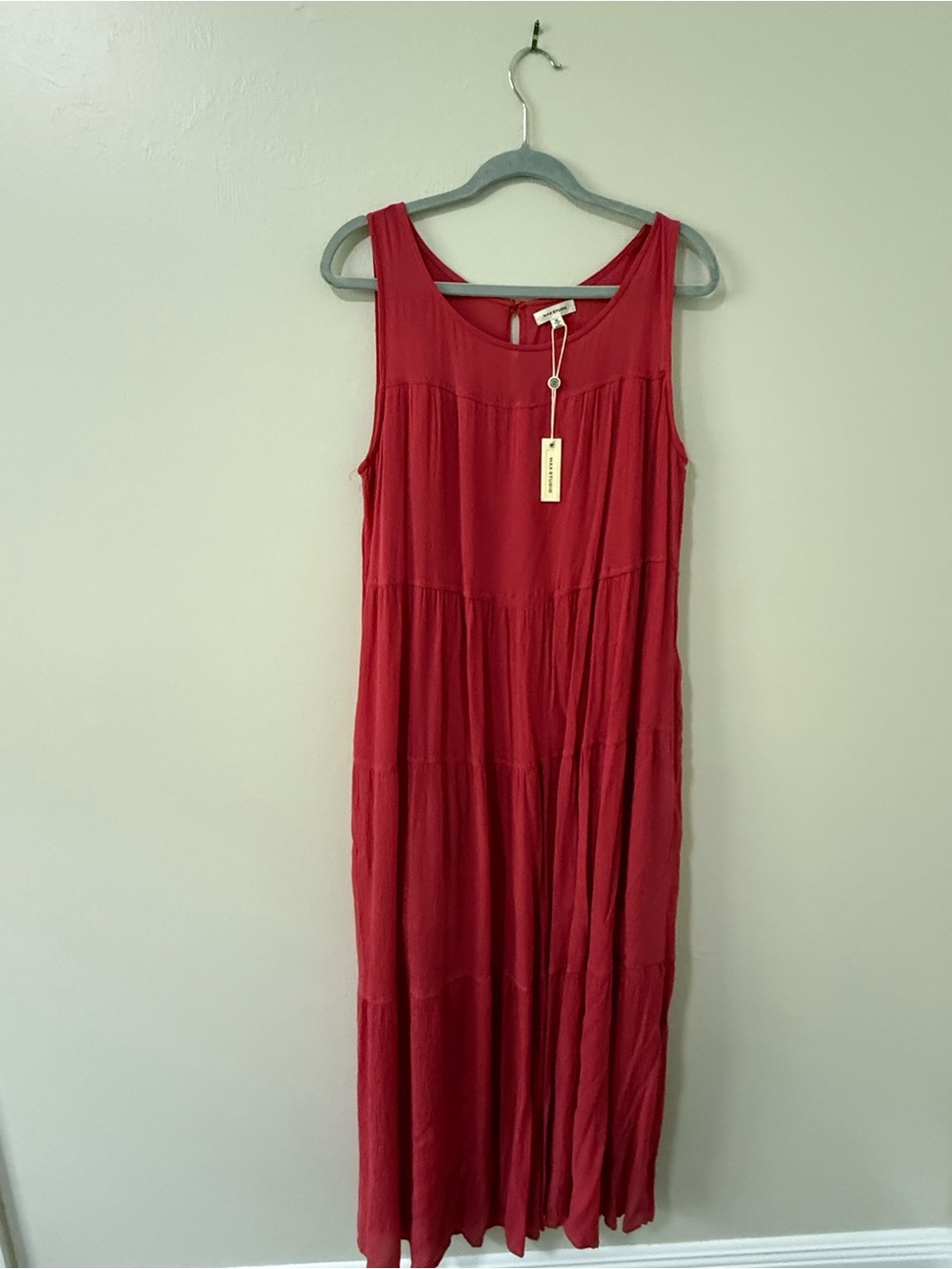 Sleeveless burnt orange Maxi Dress by Max Studio Medium